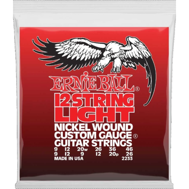 Ernie Ball 2233 12-String Electric Guitar Light Slinky Nickel